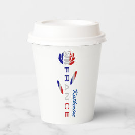 Frankreich Rose Personalisiert Pappbecher