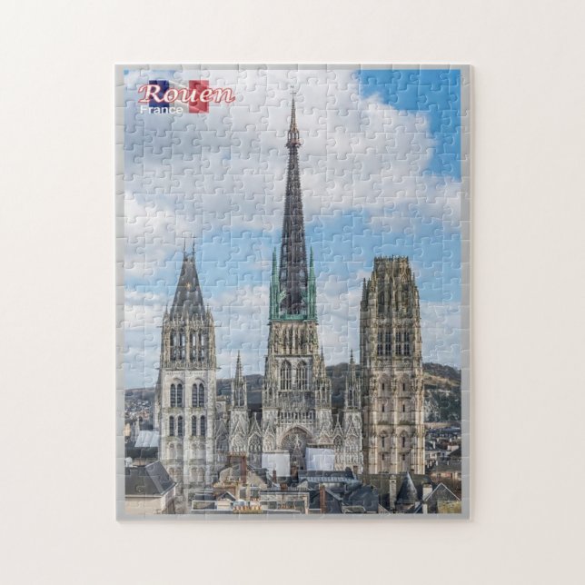 Frankreich - Rouen - Cattedrale di Notre-Dame - Puzzle (Vertikal)