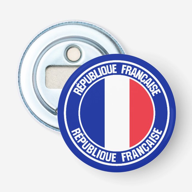 Frankreich Runde Emblem Flaschenöffner (Vorderseite)