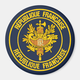 Frankreich Runde Emblem Magnet