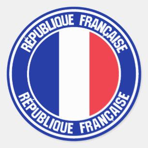 Frankreich Runde Emblem Runder Aufkleber