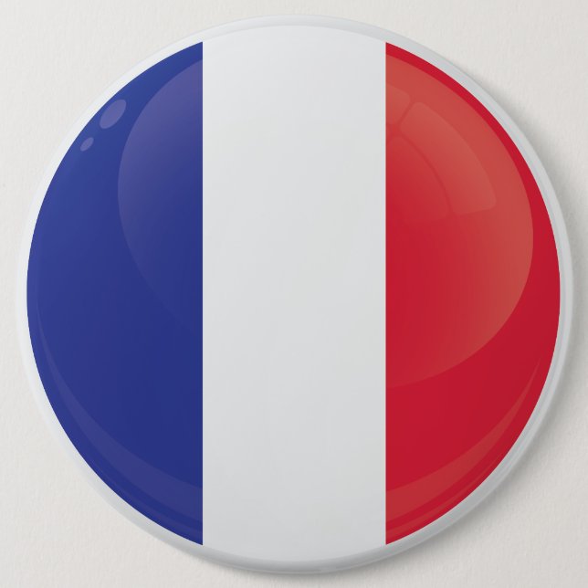 Frankreich Runde Icon-Flagge Button (Vorderseite)