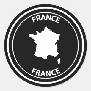 Frankreich Runder Aufkleber
