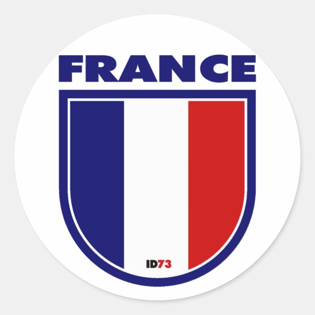 Frankreich Runder Aufkleber (Vorderseite)