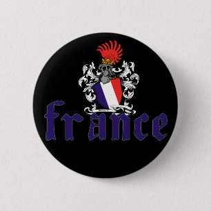 Frankreich-Schild-Knopf Button