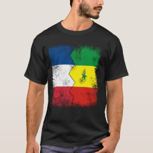 Frankreich Senegal Flaggen Halbsenegalesische fran T-Shirt