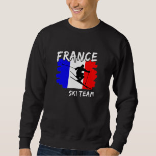 Frankreich Ski Sweatshirt