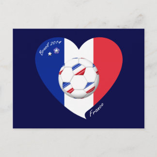 "FRANKREICH" Soccer Team Fútbol de Francia 2014 Postkarte