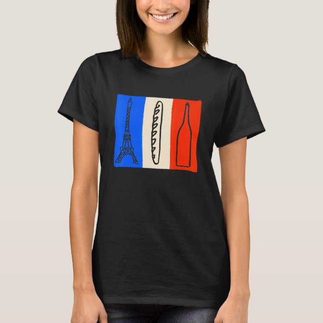 Frankreich Souvenirgeschenk für Frauen T-Shirt (Vorderseite)