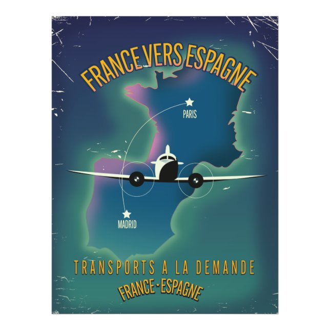 Frankreich - Spanien - Ferienplakat Fotodruck (Vorne)