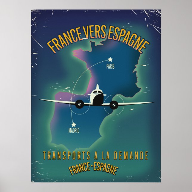 Frankreich - Spanien - Ferienplakat Poster (Vorne)