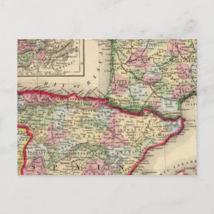 Frankreich, Spanien, Portugal Karte von Mitchell