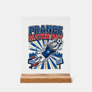 Frankreich Spieltag Skelett Stürmer Nationen High  Acrylschild