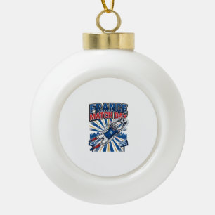 Frankreich Spieltag Skelett Stürmer Nationen High Keramik Kugel-Ornament