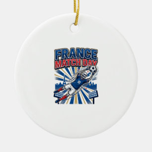 Frankreich Spieltag Skelett Stürmer Nationen High Keramik Ornament