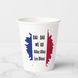 Frankreich Stolz Fußballparty Allez Les Bleus Bech Pappbecher
