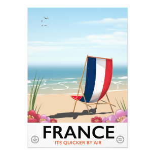 Frankreich Strandprospekt Fotodruck