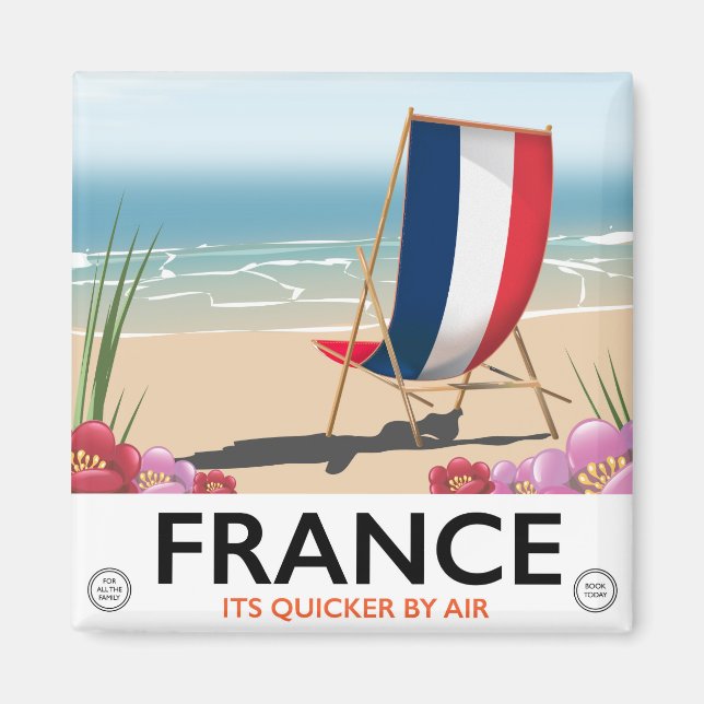 Frankreich Strandprospekt Magnet (Vorne)