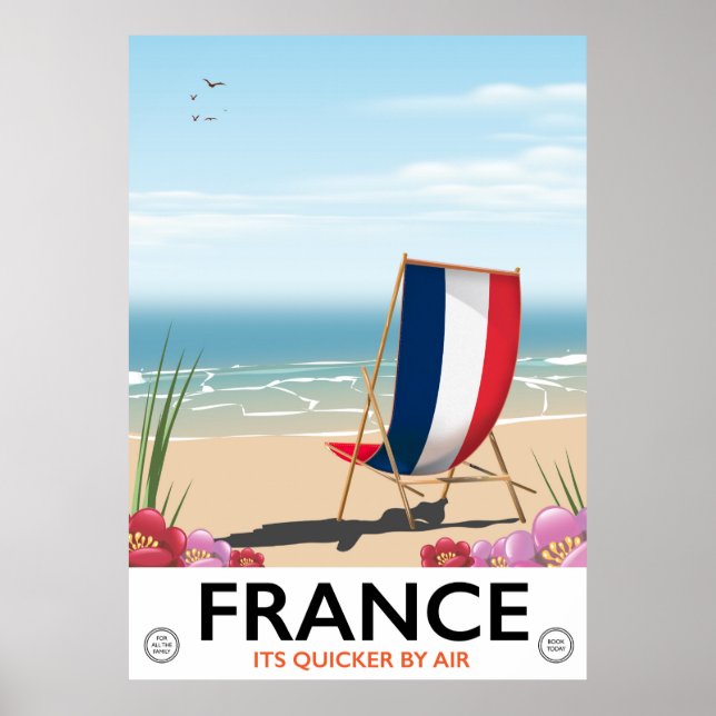 Frankreich Strandprospekt Poster (Vorne)