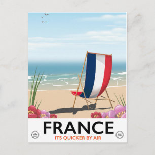 Frankreich Strandprospekt Postkarte