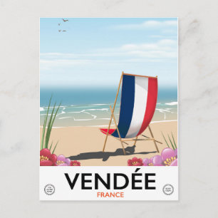 Frankreich Strandprospekt Postkarte