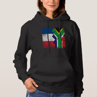 Frankreich Südafrika Flaggen Halbsüdafrikanisches  Hoodie