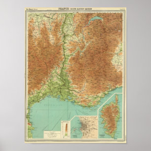 Frankreich Südostteil Korsika Marseille Poster