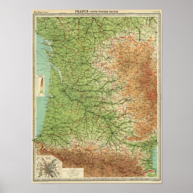 Frankreich Südwestteil Bordeaux Poster (Vorne)