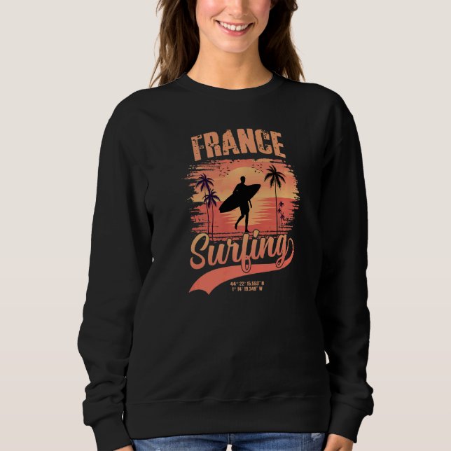 Frankreich Surfing Sweatshirt (Vorderseite)