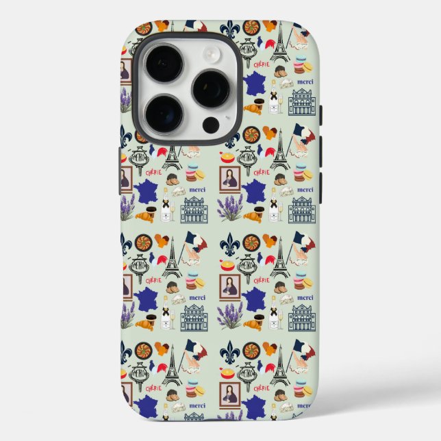 Frankreich Symbole Case-Mate iPhone Hülle (Rückseite)