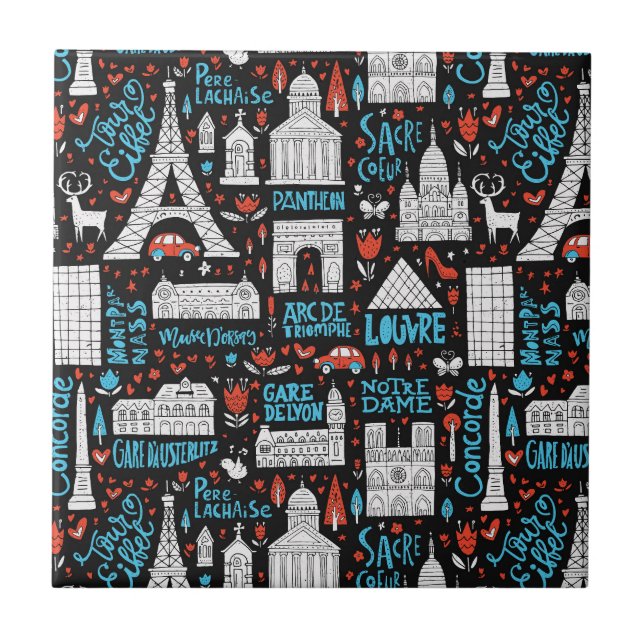 Frankreich| Symbolmuster Fliese (Vorderseite)