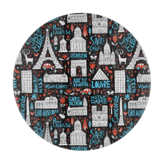 Frankreich| Symbolmuster Schneidebrett (Vorderseite)