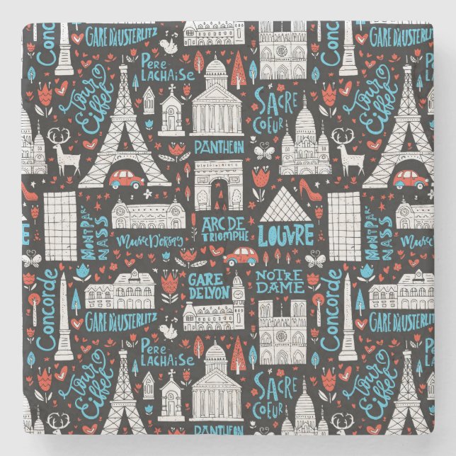 Frankreich| Symbolmuster Steinuntersetzer (Vorderseite)