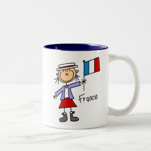 Frankreich-Tasse Zweifarbige Tasse
