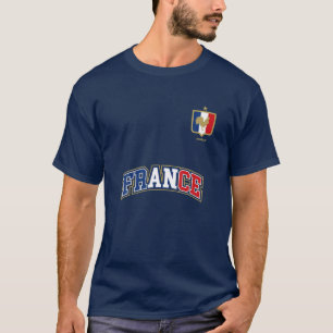 Frankreich Team Sports Soccer Französische Flagge  T-Shirt