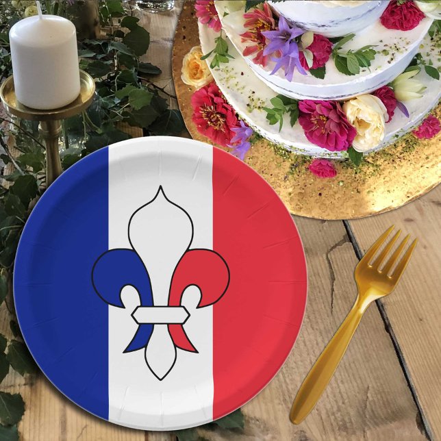 Frankreich Teller, Lilly, Patrioten, französische  Pappteller (Von Creator hochgeladen)