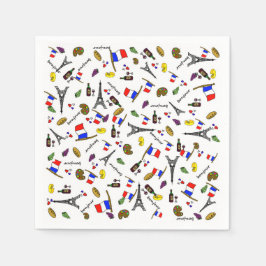 Frankreich Thema Musterpapier Napkins Serviette