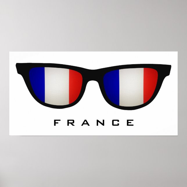 Frankreich überträgt Sondertext und Farbposter Poster (Vorne)