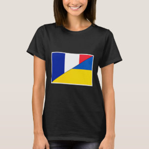 Frankreich Ukraine-Flagge Französische Ukrainische T-Shirt