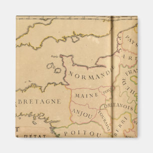 Frankreich und Departements Magnet