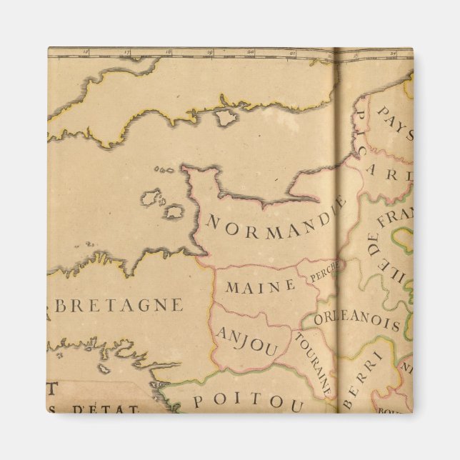 Frankreich und Departements Magnet (Vorne)