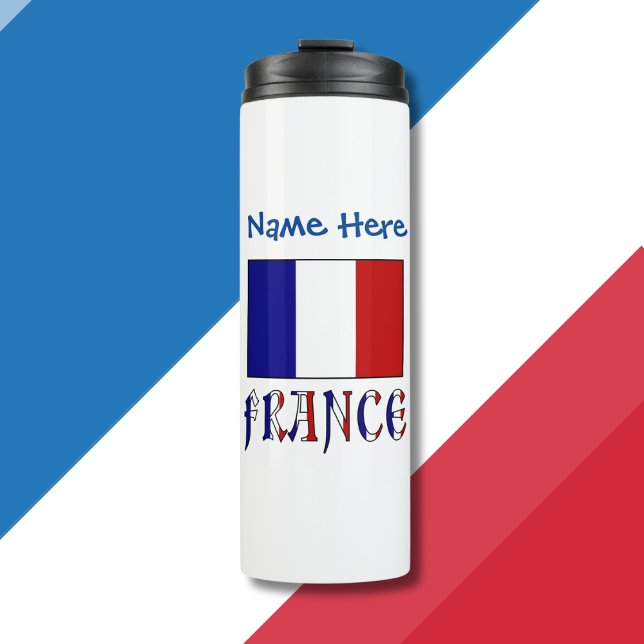 Frankreich und die französische Flagge Personalisi Thermosbecher (Von Creator hochgeladen)