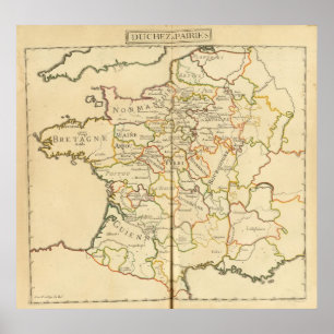 Frankreich und die Grenzen Poster