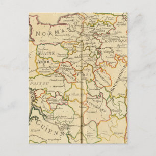 Frankreich und die Grenzen Postkarte