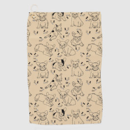 Frankreich und Knochen Golfhandtuch