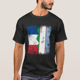 Frankreich Usbekistan Flaggen Halb Usbekistani Usb T-Shirt