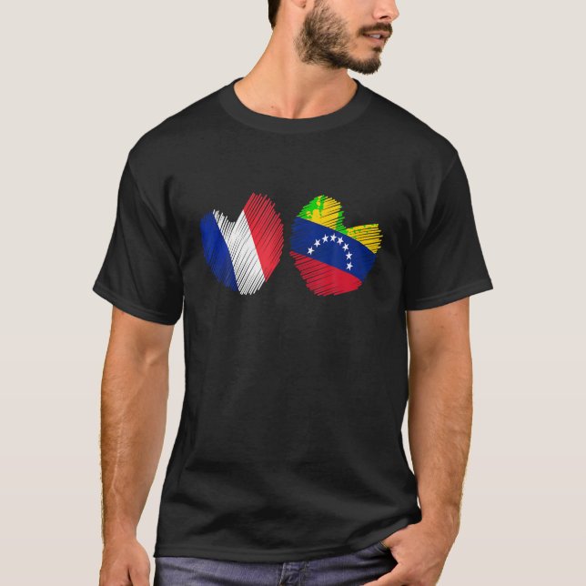 Frankreich Venezuela Herzlich Willkommen unter der T-Shirt (Vorderseite)