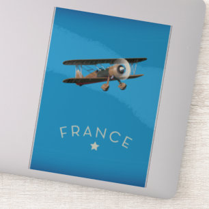 Frankreich Vintage-Flugposter Aufkleber