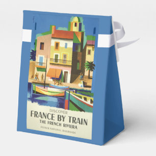 FRANKREICH Vintage Reisegeschenkbox Geschenkschachtel