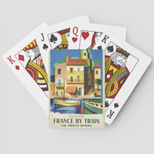 FRANKREICH Vintage-Reisekarten Spielkarten